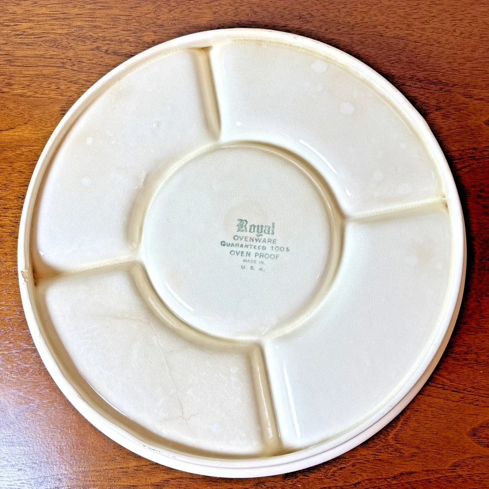 Vintage Royal Ovenware Homer Laughlin Mid Century Pottery Serving Dish Plate